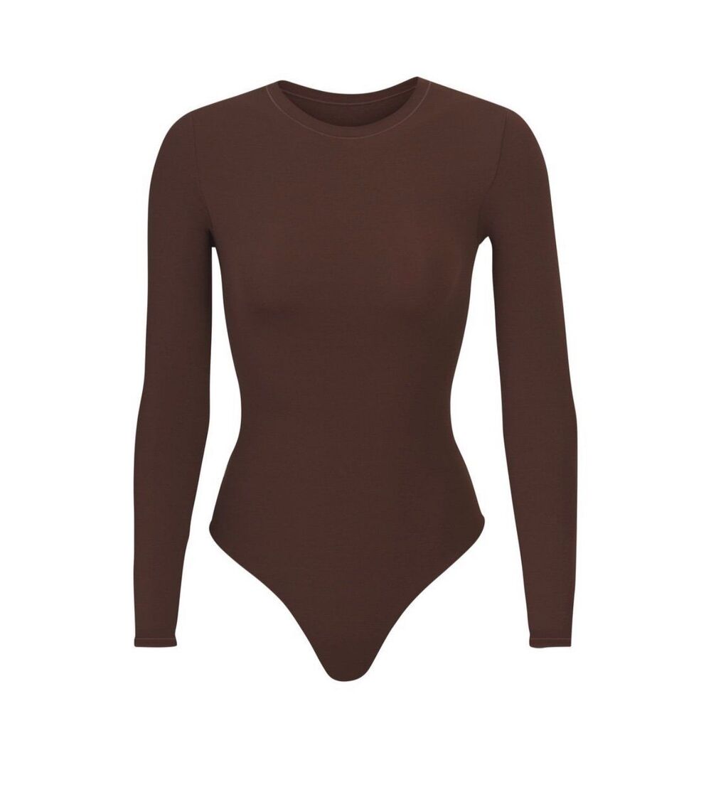Skims Fits Everybody Long Sleeve Bodysuit - Picture 2 of 7